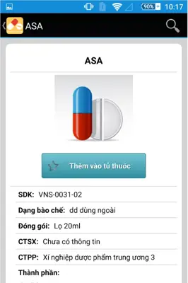 Từ điển thuốc android App screenshot 1